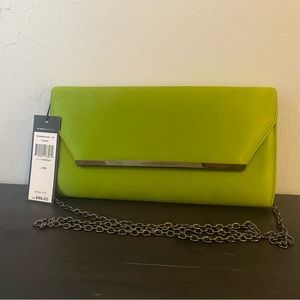 BCBG Max Azria Dark Green Evening Clutch